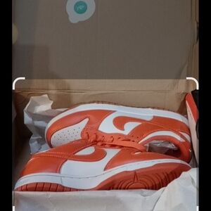 Nike Kids Orange and White Sneakers